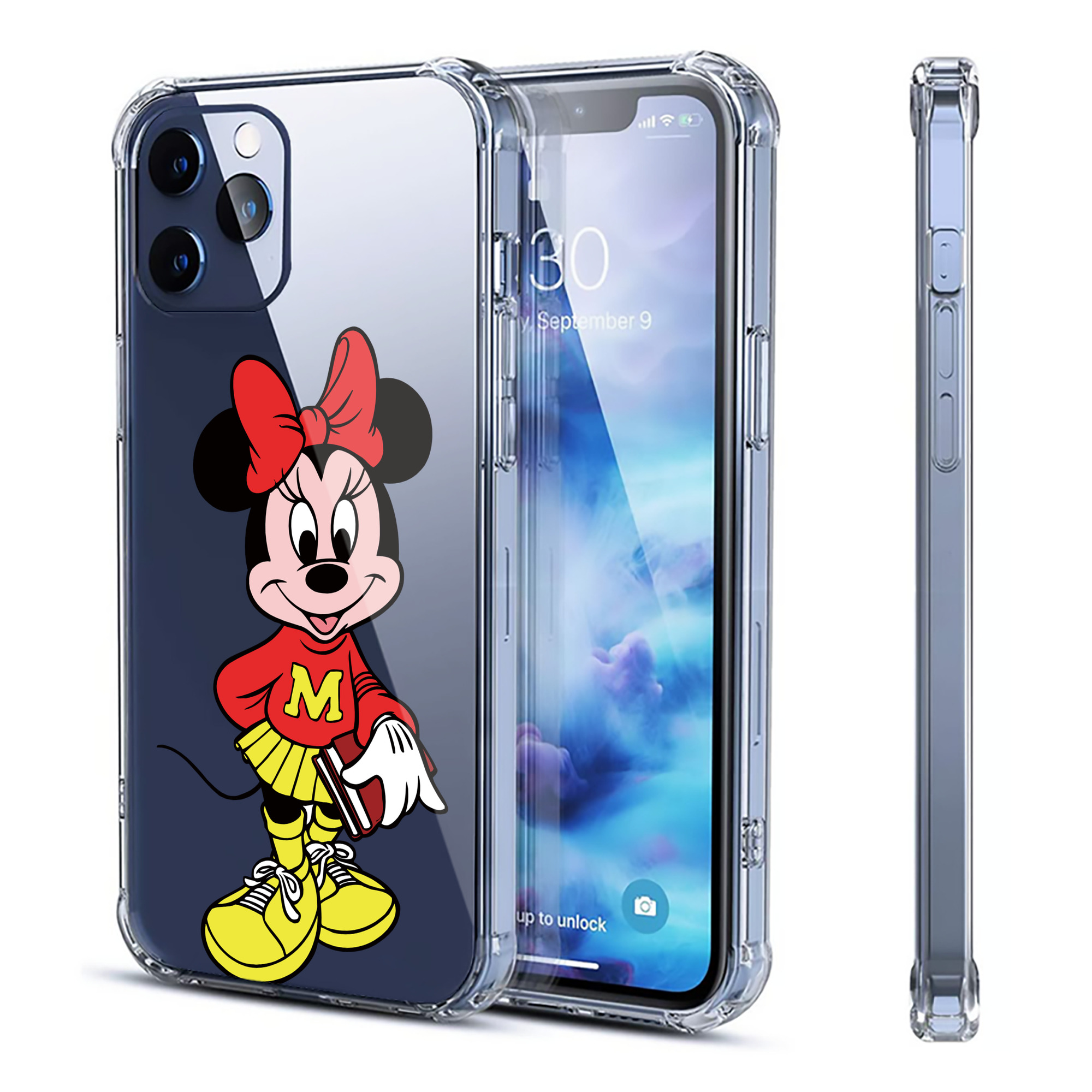 （画像用） ミッキーマウス Mickey Mouse 【iPhone 12シリーズ対応】透明スマホケース（クリアソフトケース）